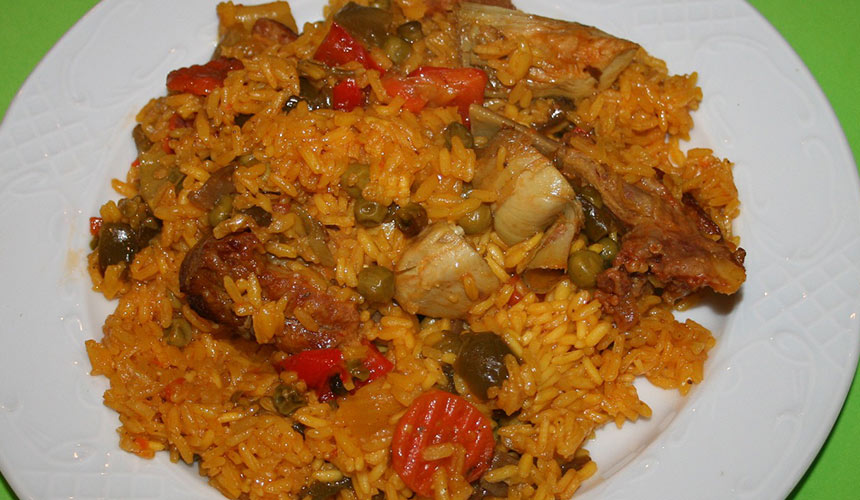 receta de la paella de carne