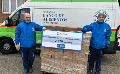 Grupo Miguel Vergara dona más de 2.800 kilos de cecina de buey al Banco de Alimentos de Valladolid