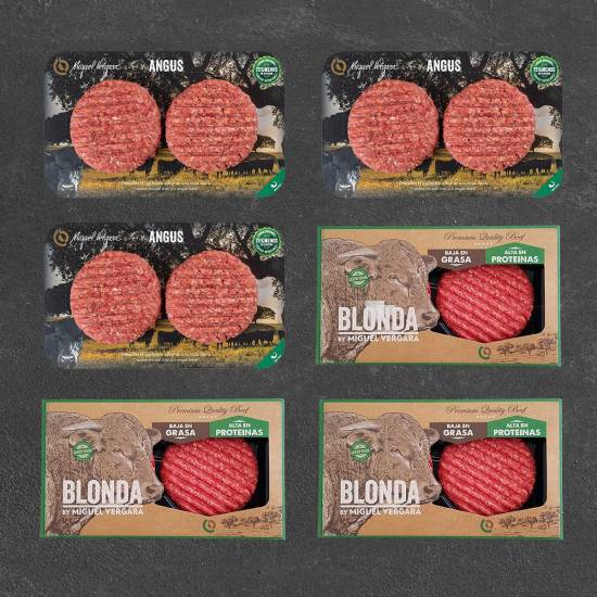 Pack Mix Burgers Angus & Blonda (12 unidades)